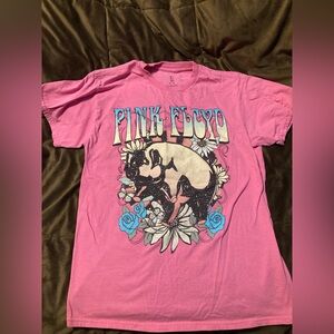 Pink Floyd T-Shirt - Pink with Blue and White Accents, size medium